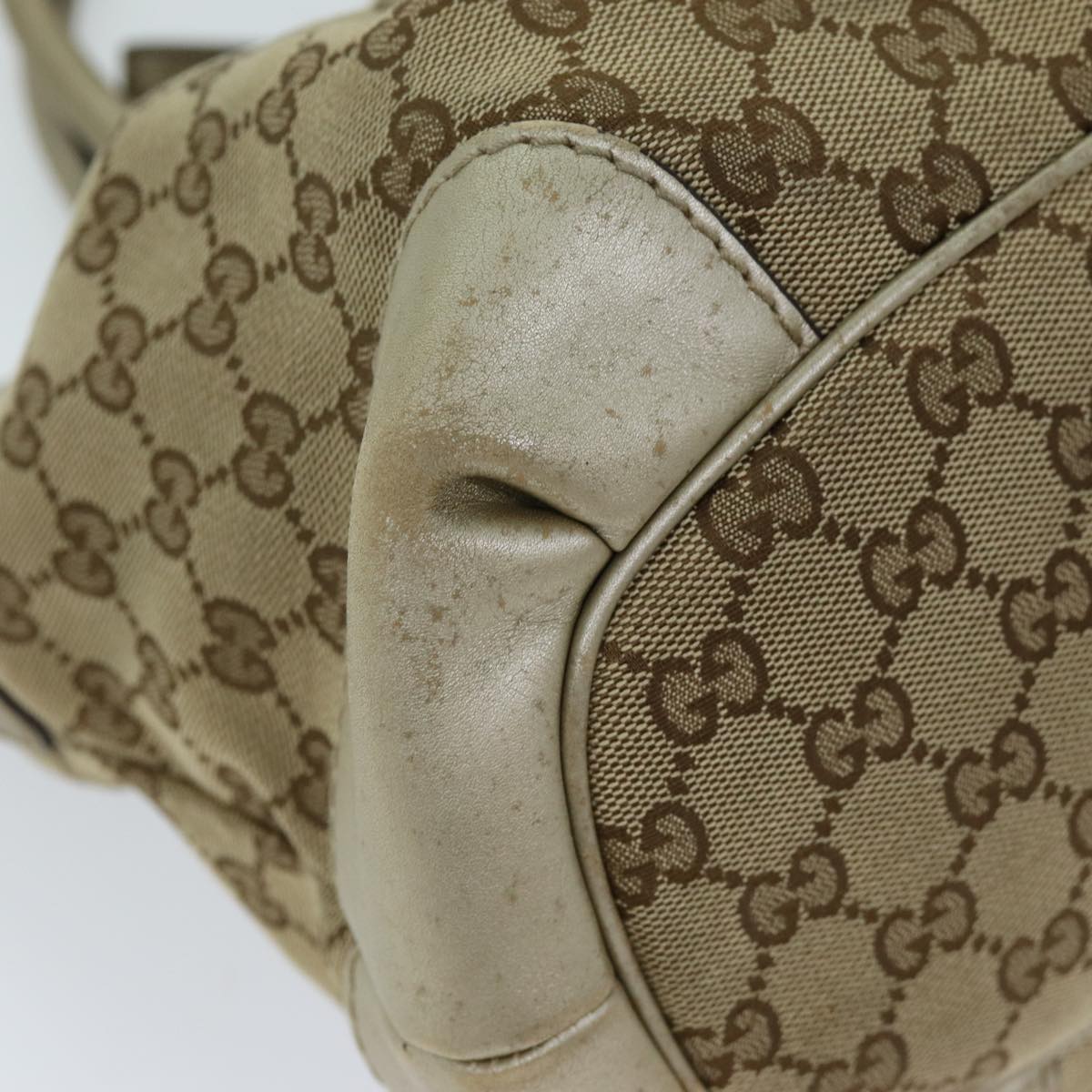 GUCCI GG Canvas Hand Bag 2way Beige 247902 bs14043