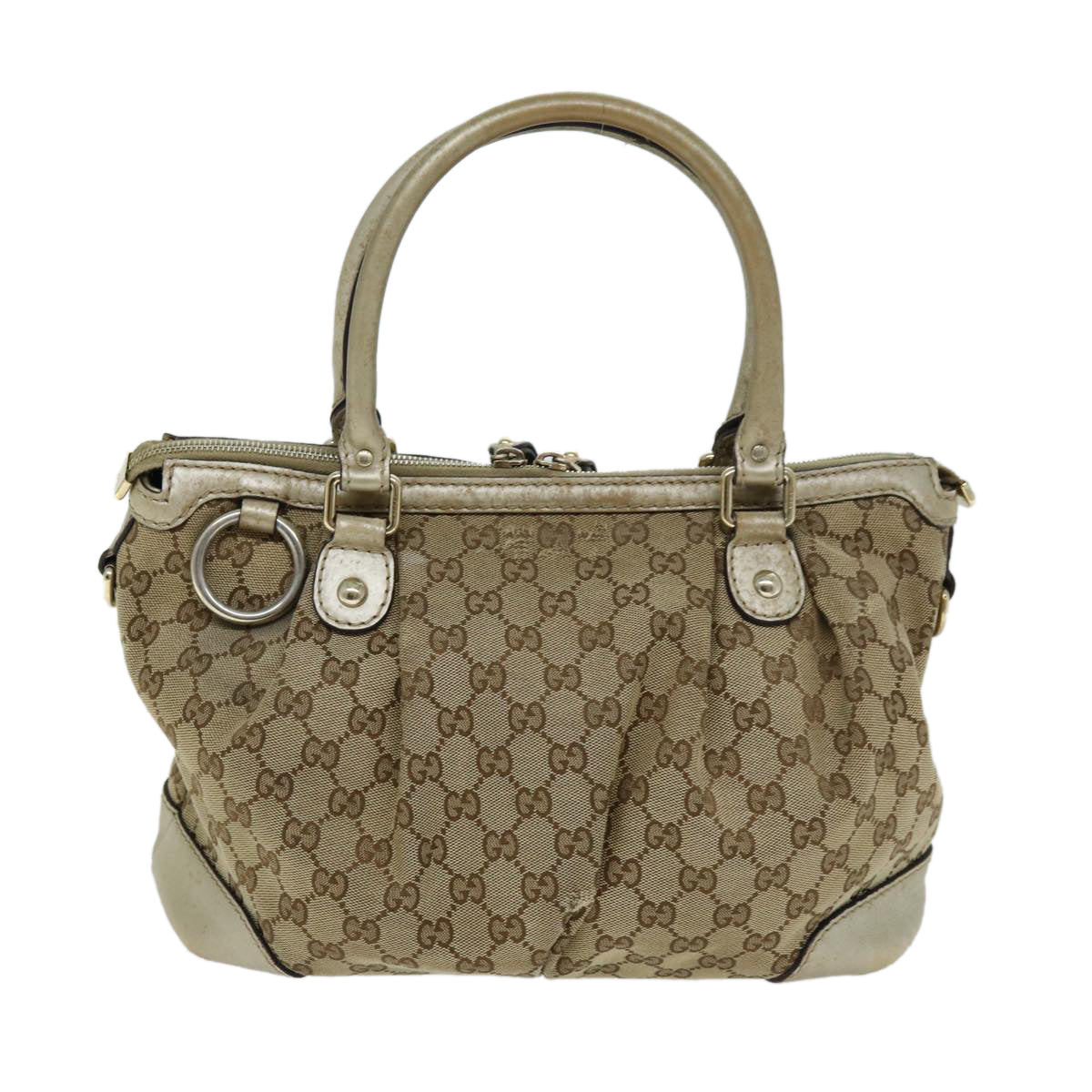 GUCCI GG Canvas Hand Bag 2way Beige 247902 bs14043