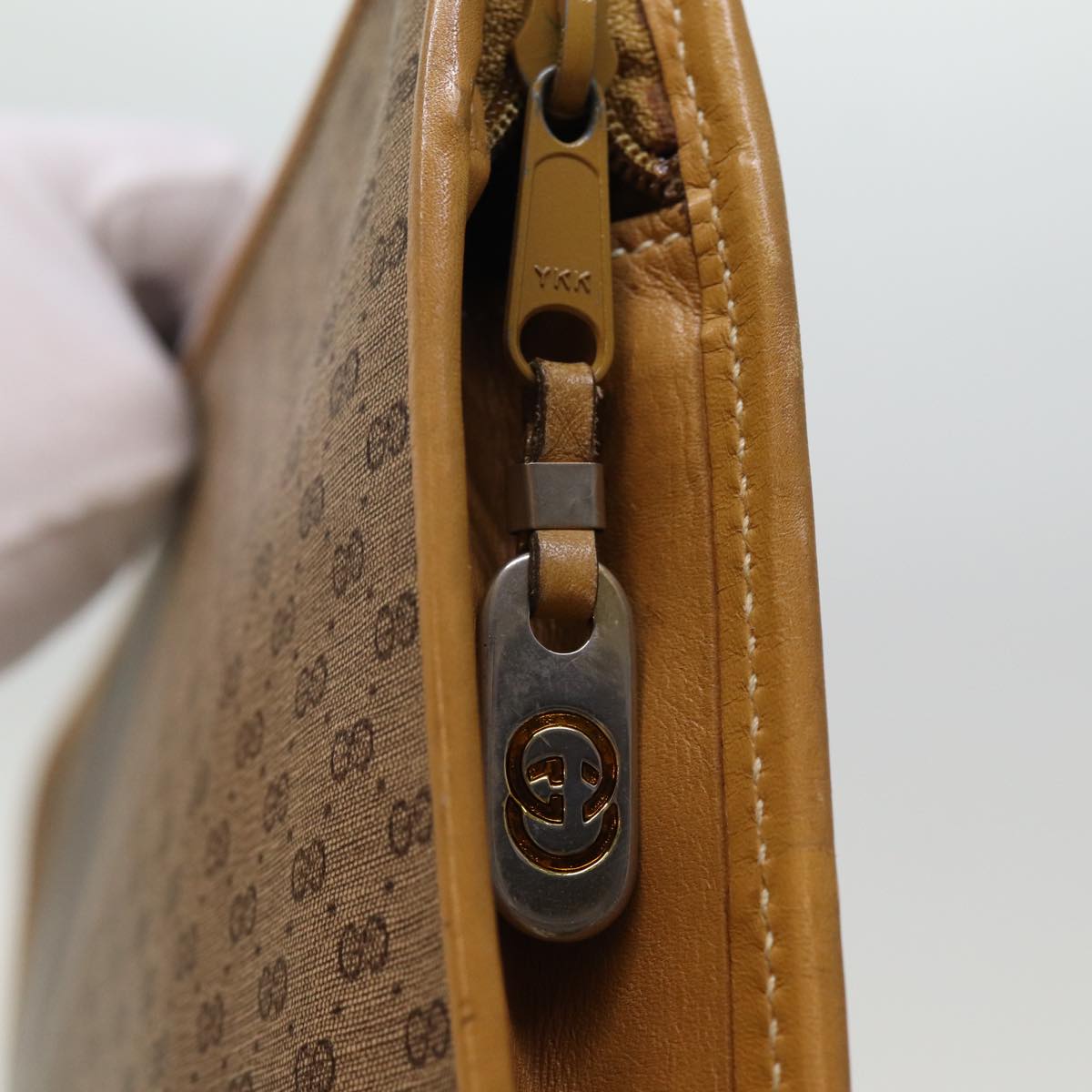 GUCCI GG Supreme Documents case Briefcase PVC Beige 015 399 0282 bs14105