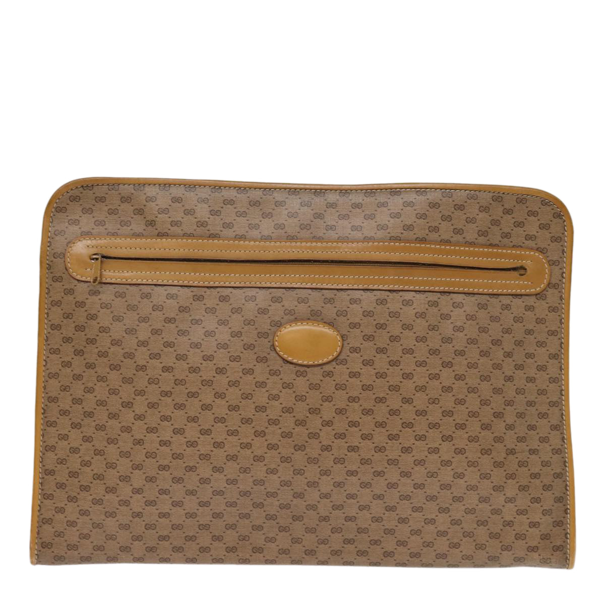 GUCCI GG Supreme Documents case Briefcase PVC Beige 015 399 0282 bs14105