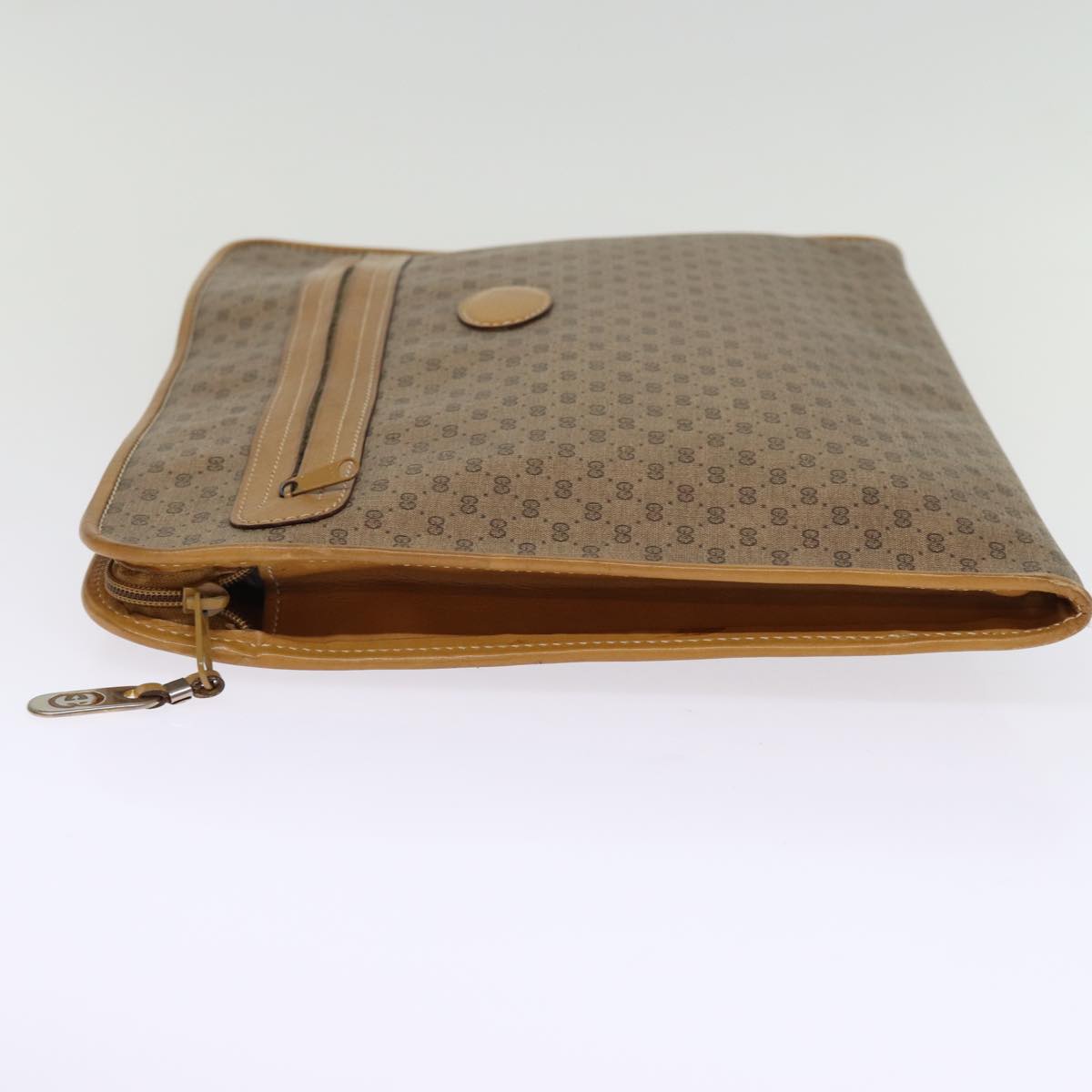 GUCCI GG Supreme Documents case Briefcase PVC Beige 015 399 0282 bs14105