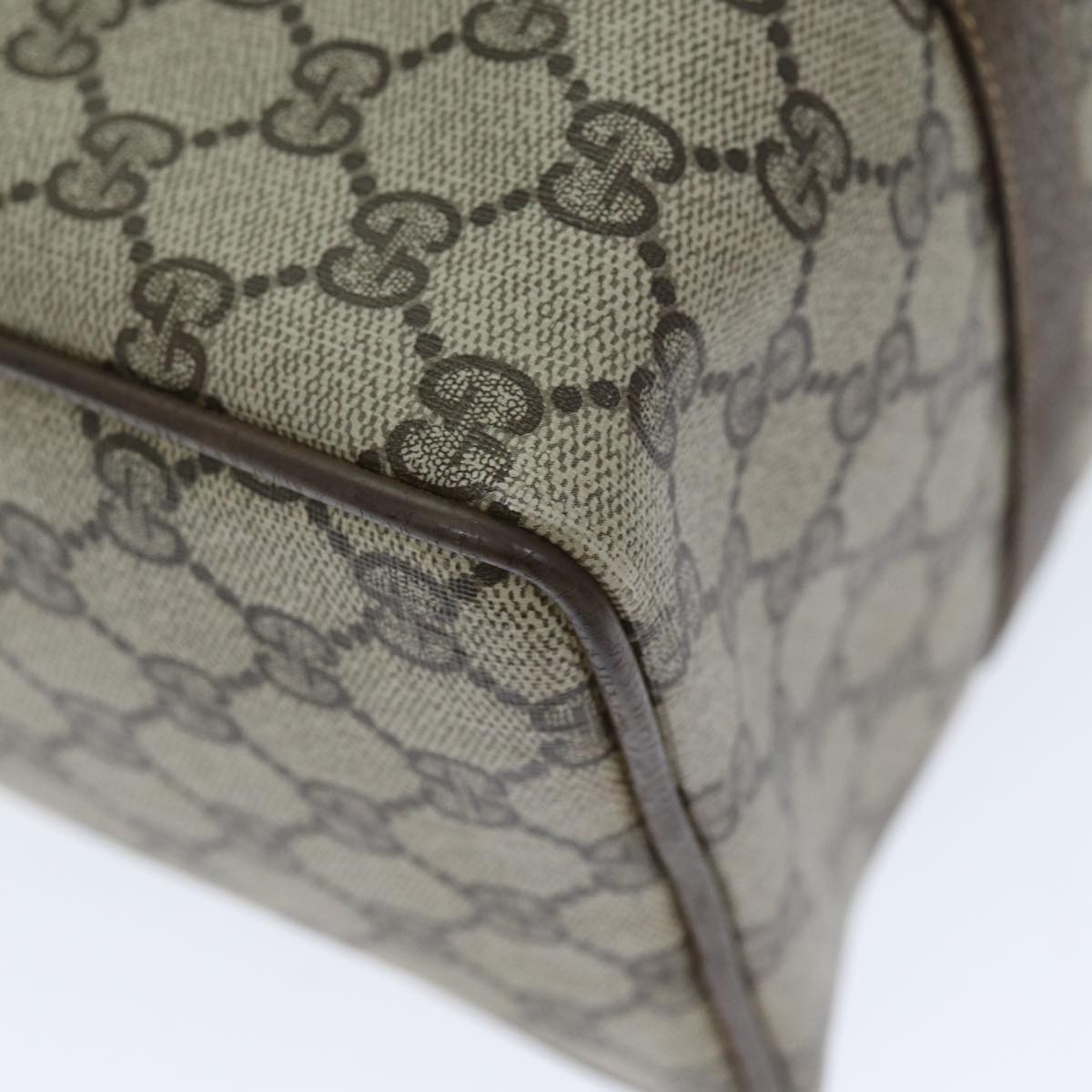 GUCCI GG Supreme Web Sherry Line Boston Bag Beige Red 111 02 007 bs14106