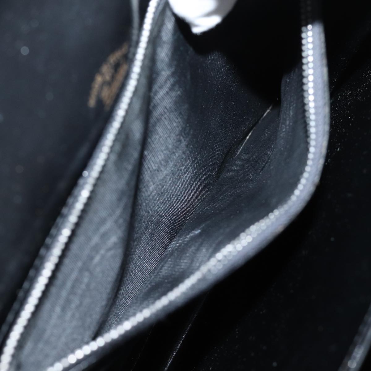 GUCCI Hand Bag Leather Black bs14246