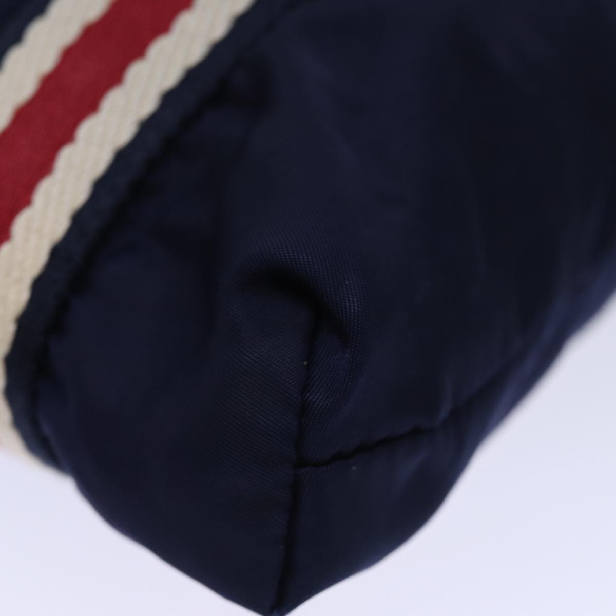GUCCI Shoulder Bag Nylon Navy Red 189662 bs14293