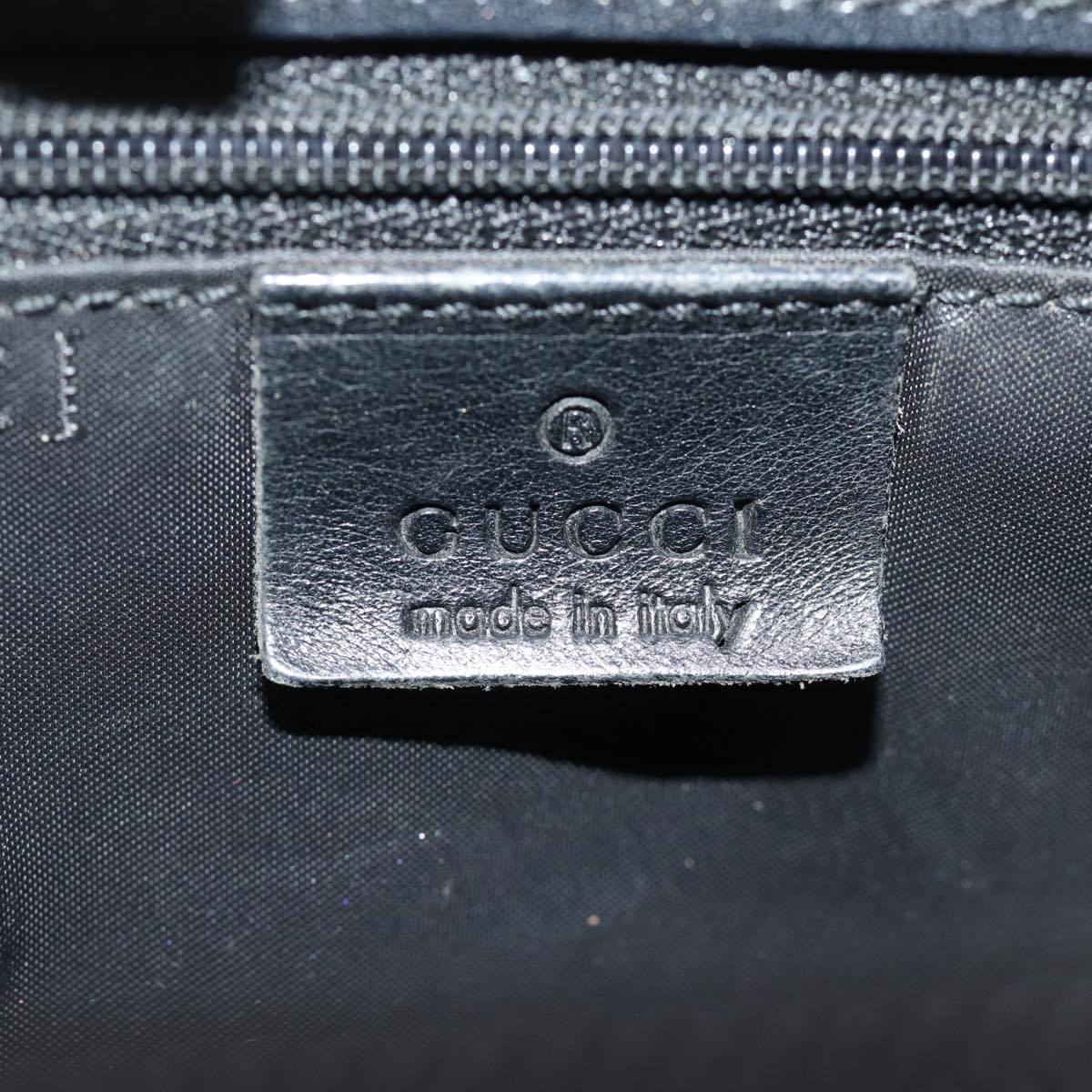 GUCCI Hand Bag Canvas Black 002 1028 bs14436