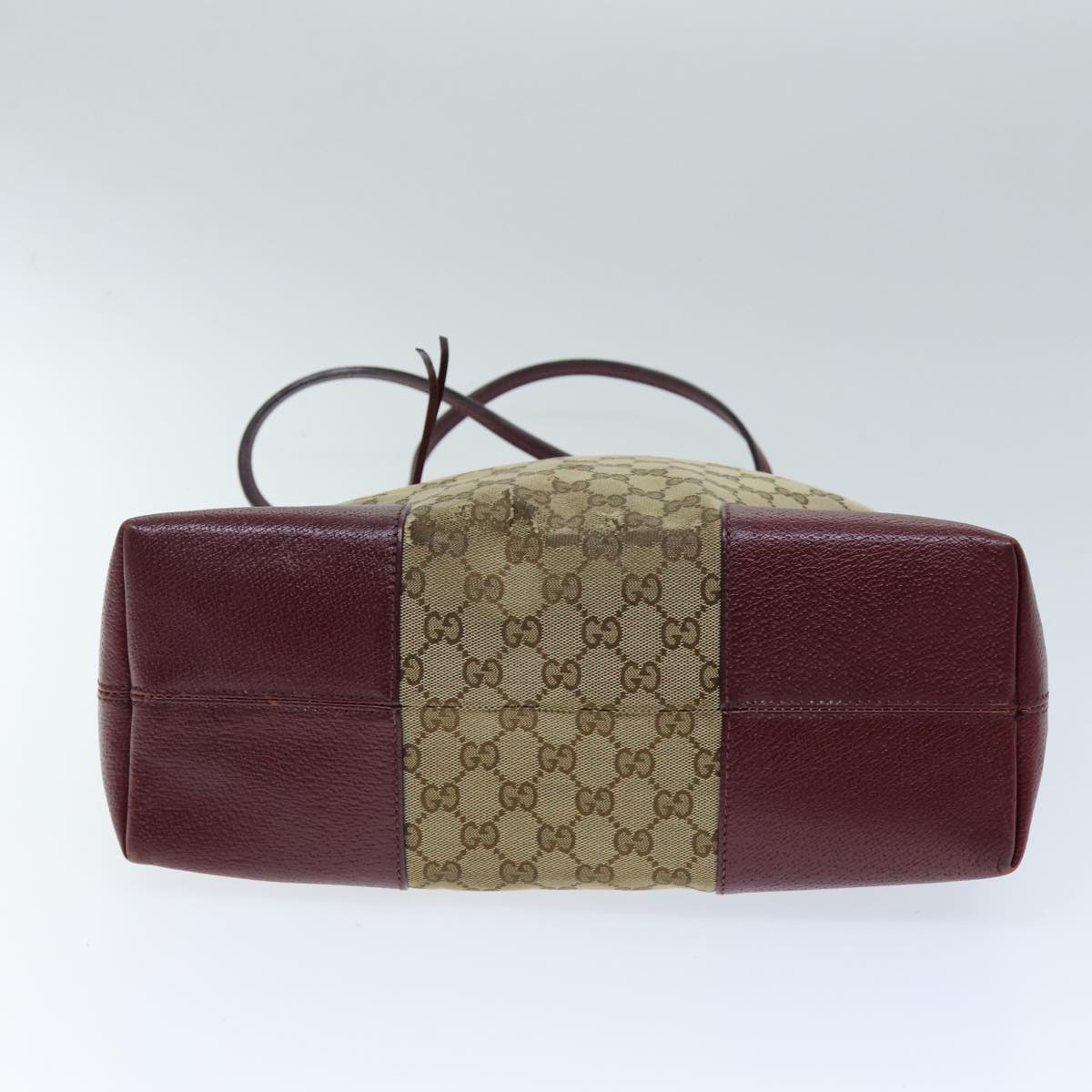 GUCCI GG Canvas Shoulder Bag Bordeaux Beige 323673 bs14437