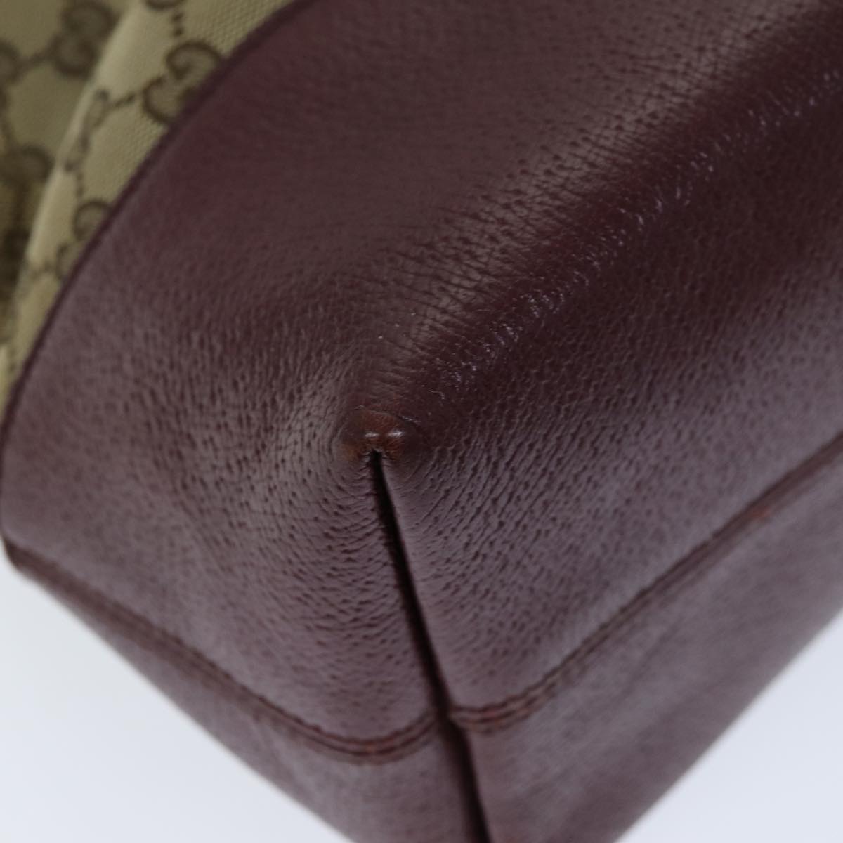 GUCCI GG Canvas Shoulder Bag Bordeaux Beige 323673 bs14437