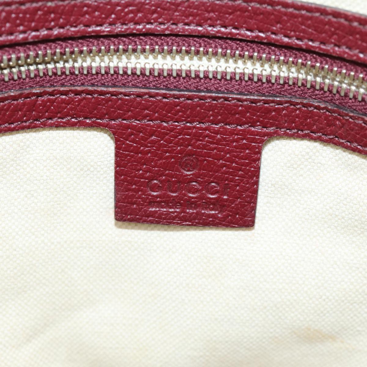 GUCCI GG Canvas Shoulder Bag Bordeaux Beige 323673 bs14437