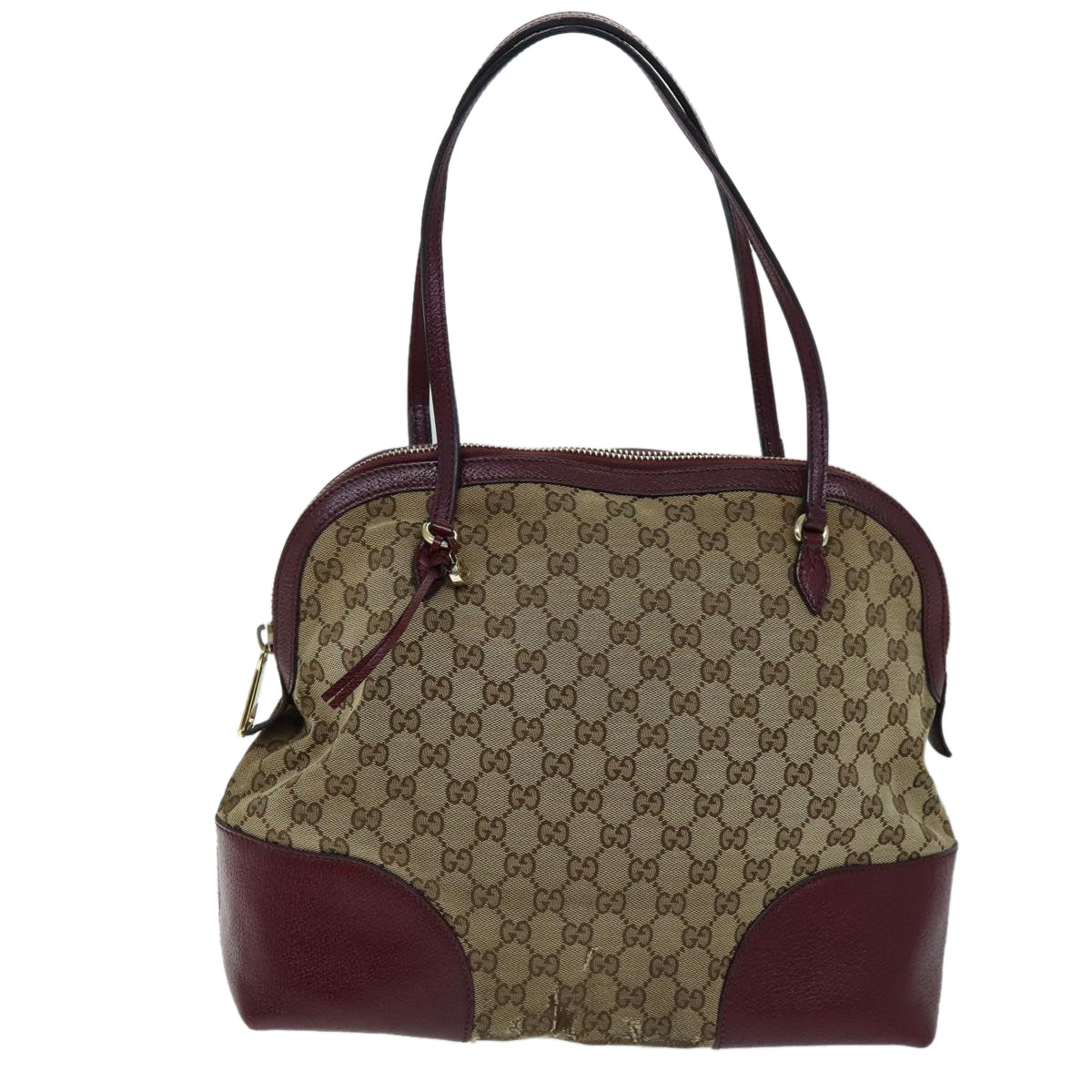 GUCCI GG Canvas Shoulder Bag Bordeaux Beige 323673 bs14437