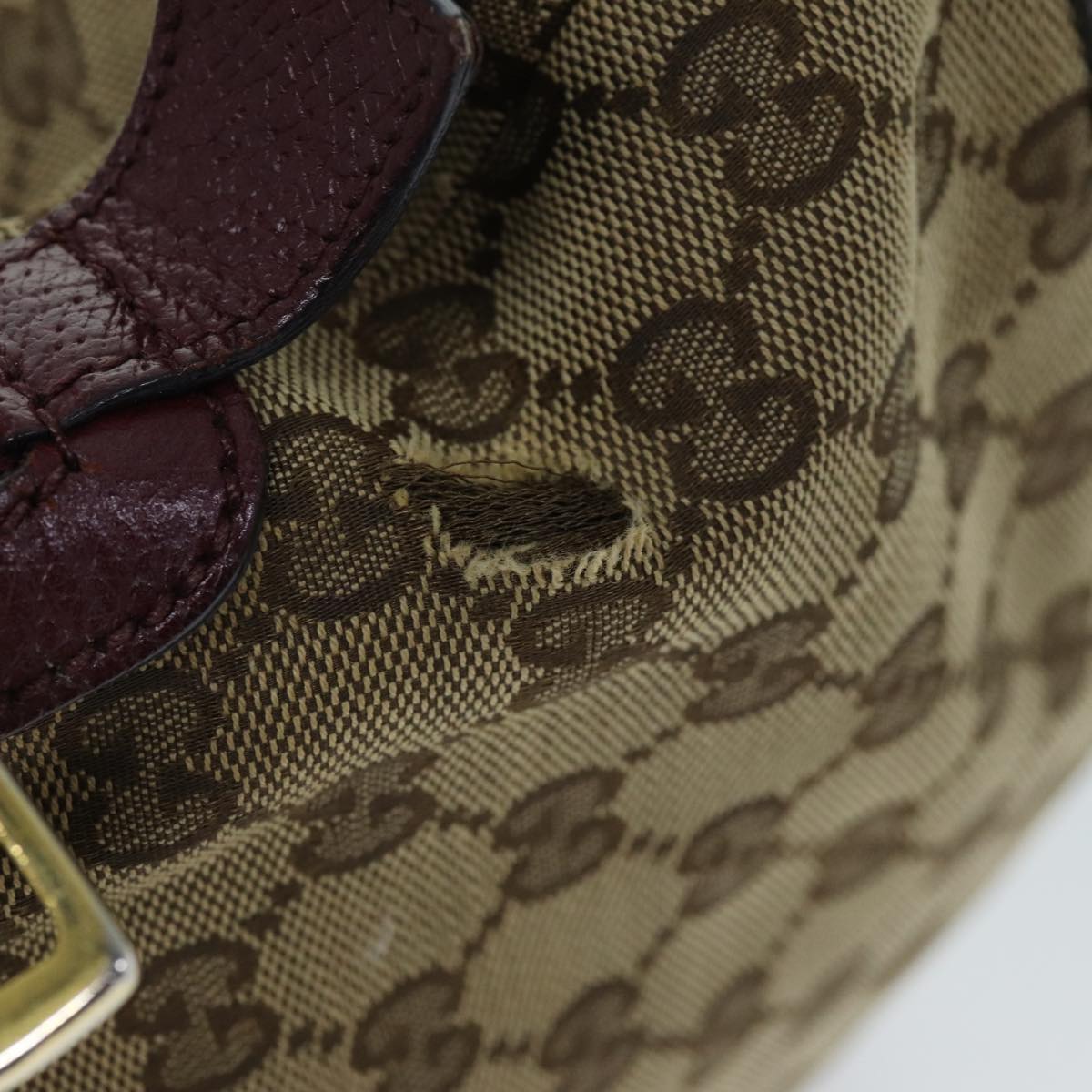 GUCCI GG Canvas Shoulder Bag Bordeaux Beige 323673 bs14437