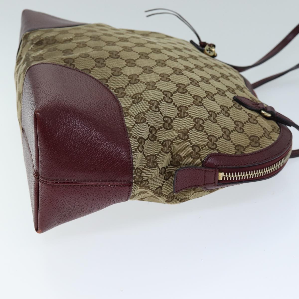 GUCCI GG Canvas Shoulder Bag Bordeaux Beige 323673 bs14437