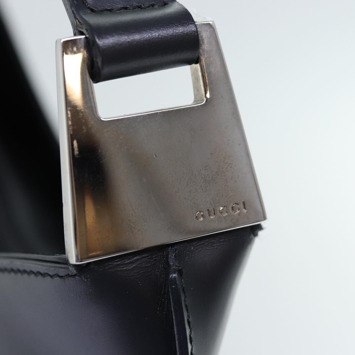 GUCCI Shoulder Bag Leather Black 001 3017 bs14440