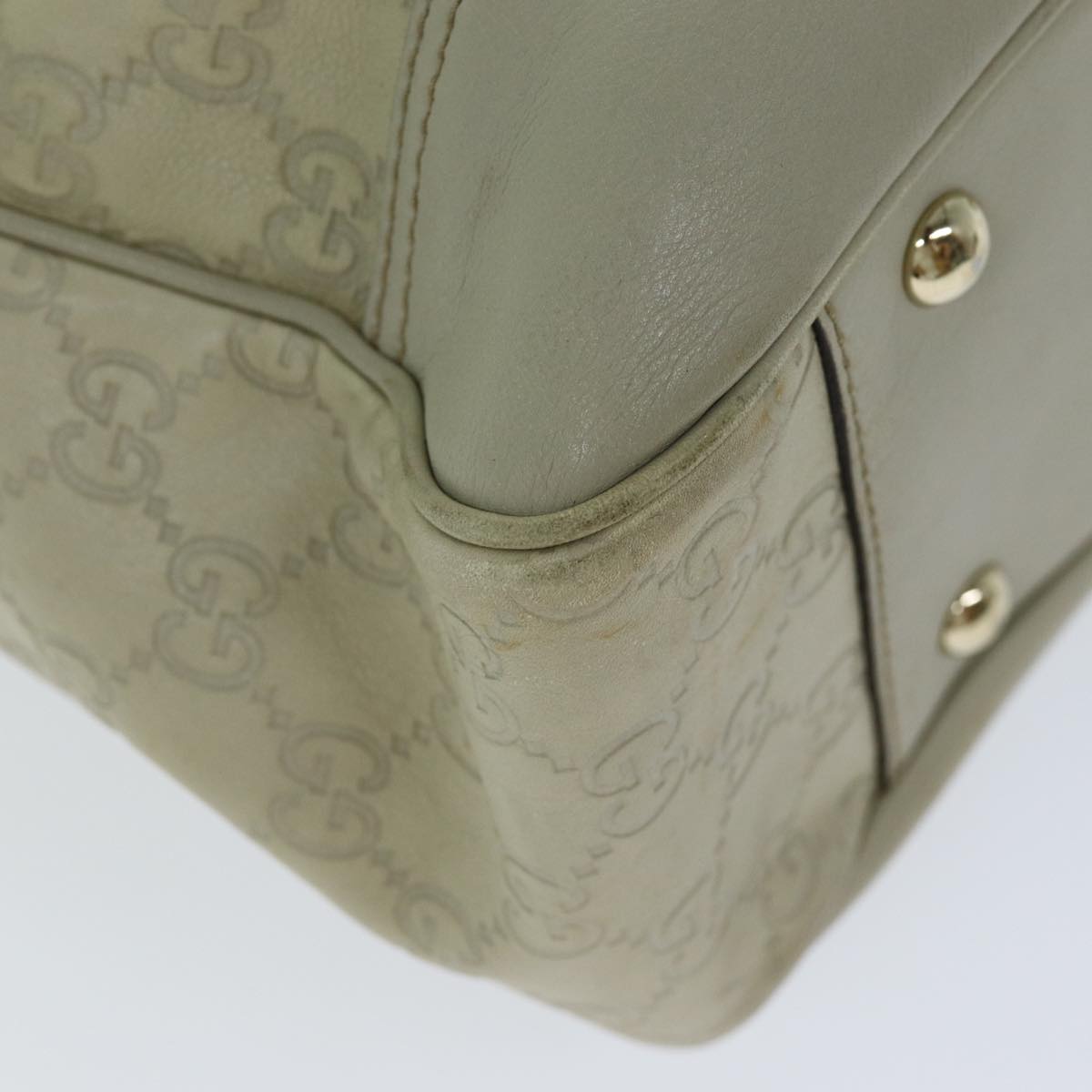 GUCCI GG Canvas Guccissima Tote Bag White 163805 bs14471