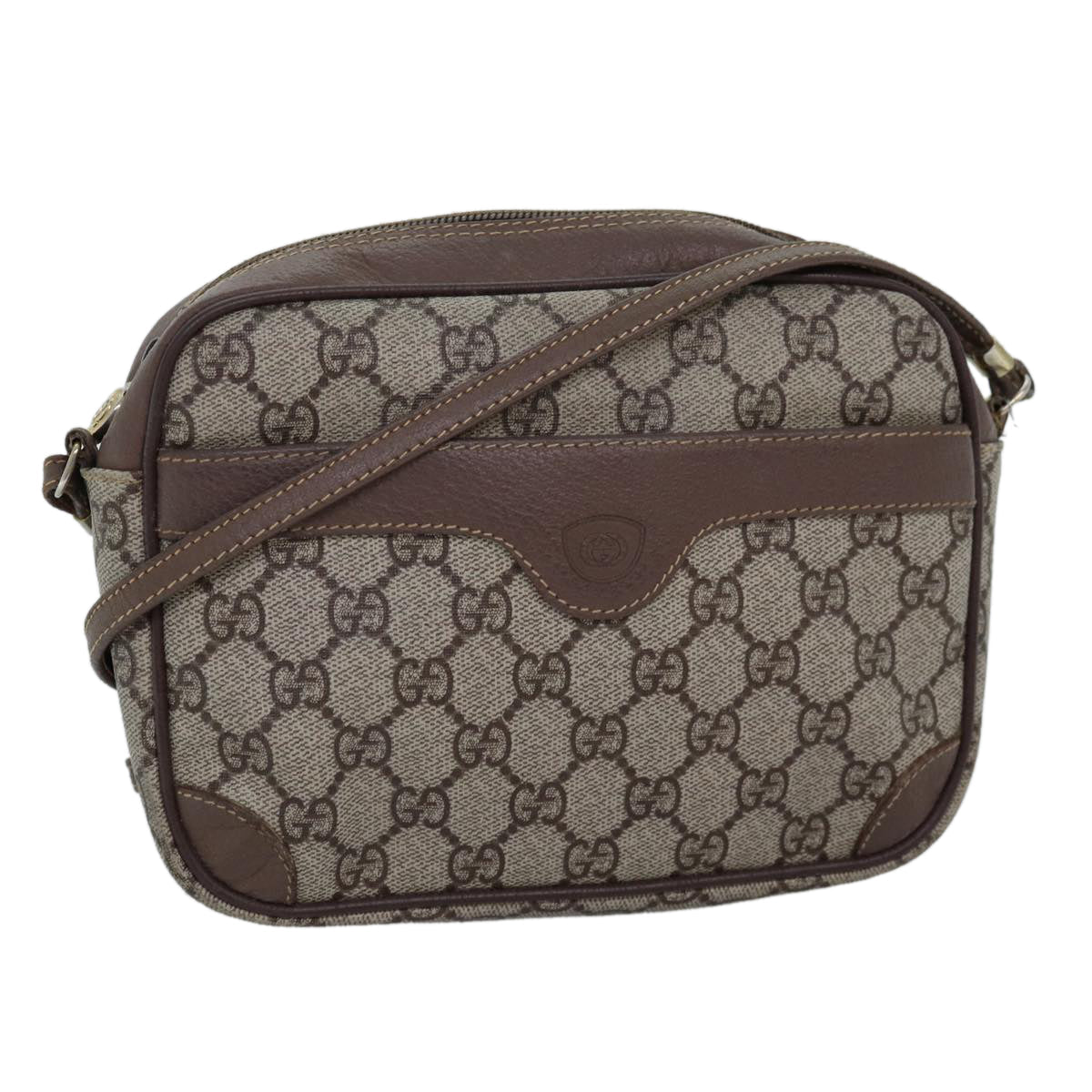GUCCI GG Supreme Shoulder Bag PVC Beige 007 115 6423 bs14474
