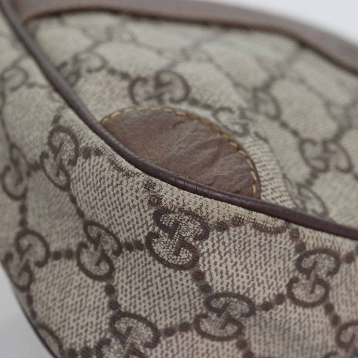 GUCCI GG Supreme Shoulder Bag PVC Beige 007 115 6423 bs14474