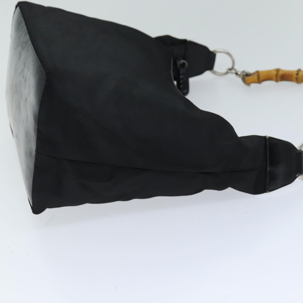 GUCCI Bamboo Shoulder Bag Canvas Black 000 1998 0531 bs14538