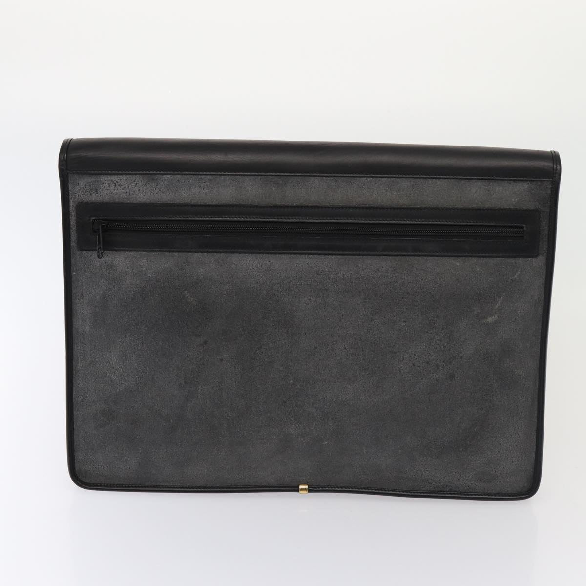 GUCCI Pouch Shoulder Bag Leather 3Set Gray Brown bs14614