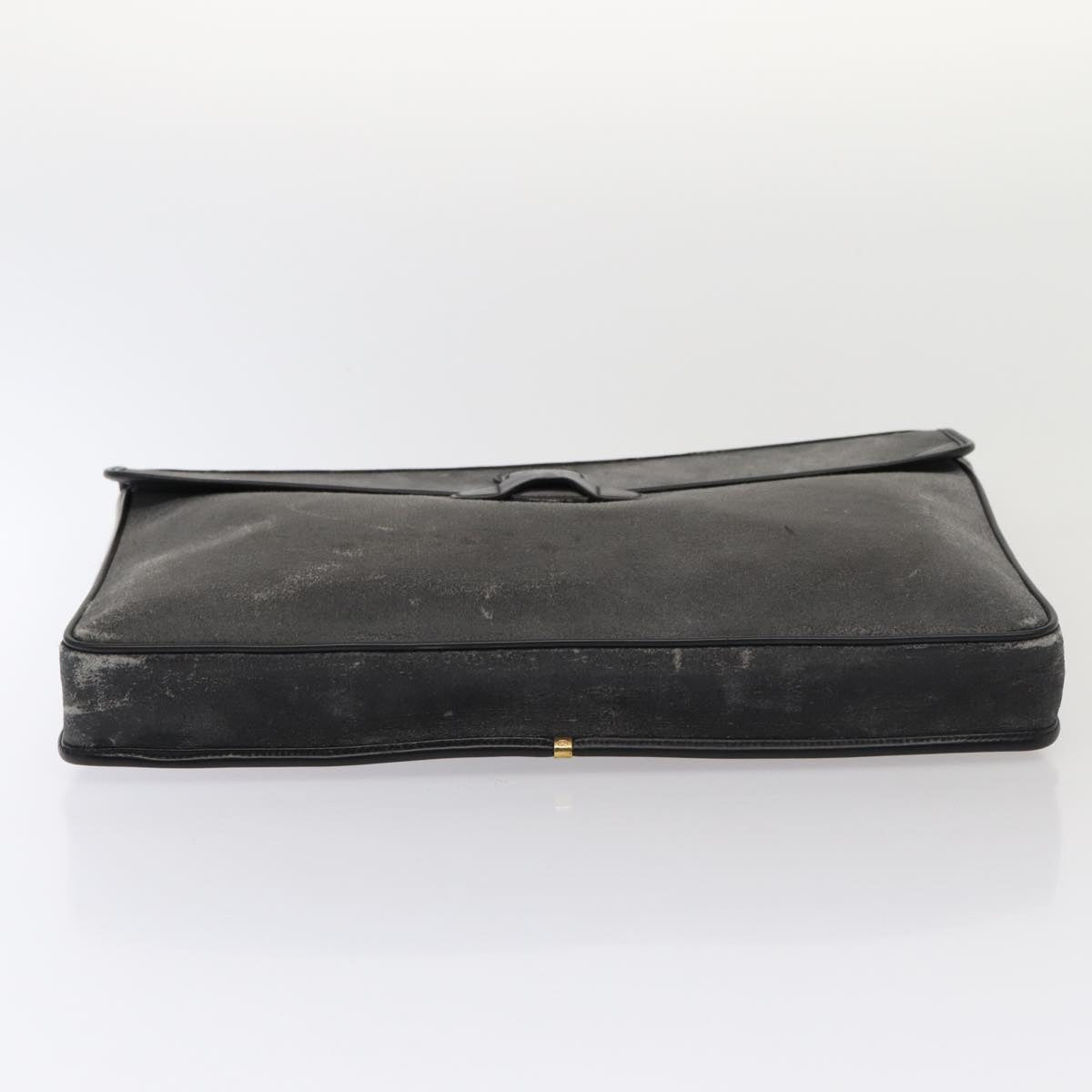 GUCCI Pouch Shoulder Bag Leather 3Set Gray Brown bs14614