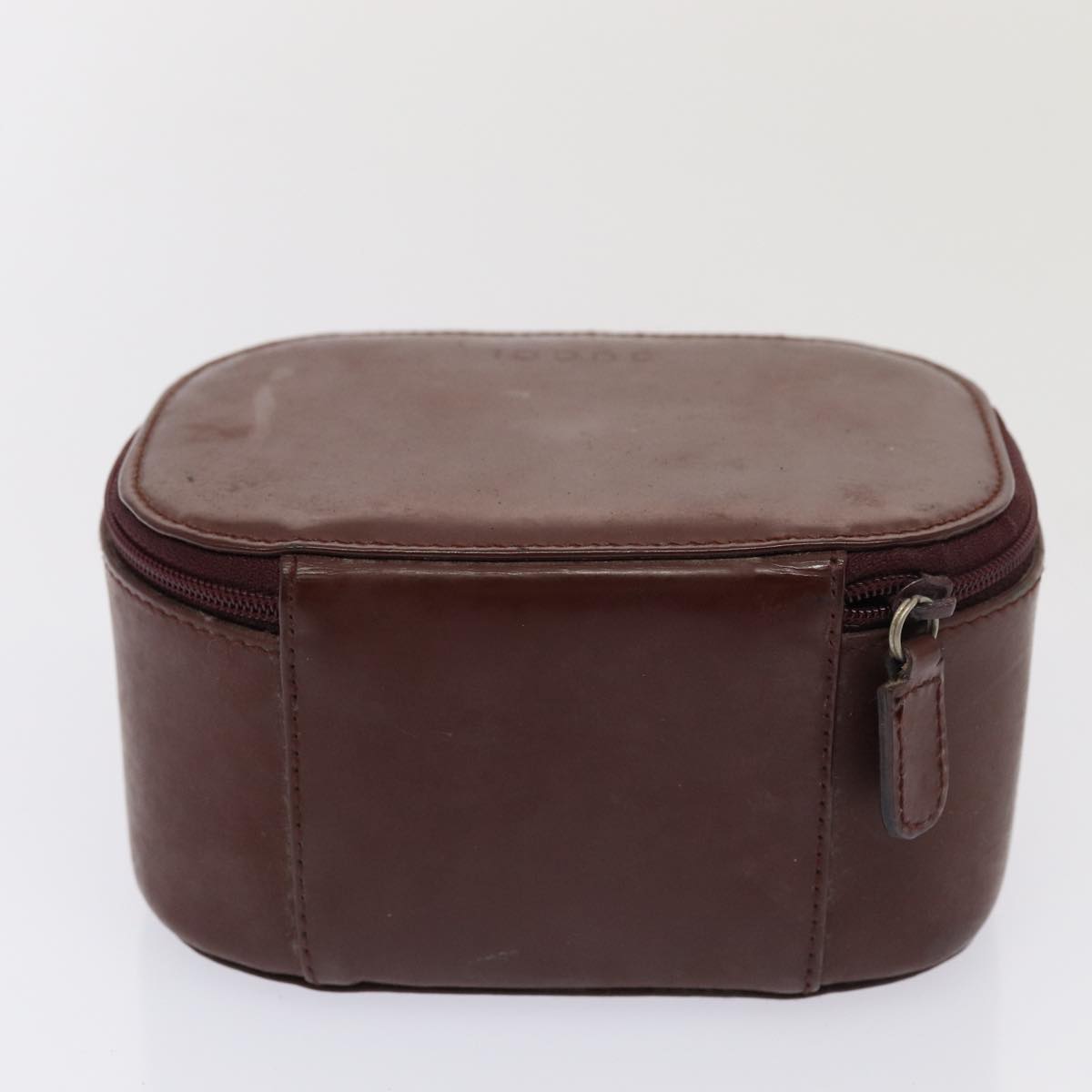 GUCCI Pouch Shoulder Bag Leather 3Set Gray Brown bs14614