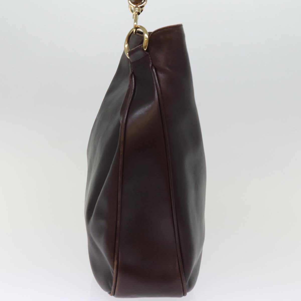 GUCCI Hand Bag Leather Brown bs14618