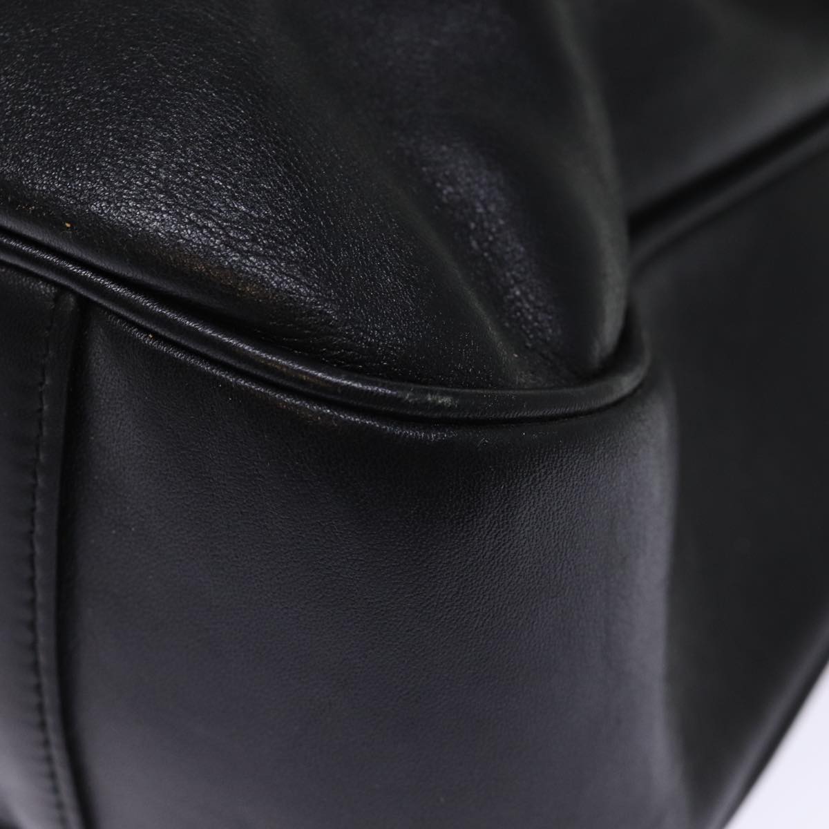 GUCCI Bamboo Hand Bag Leather 2way Black 001 1577 bs14679