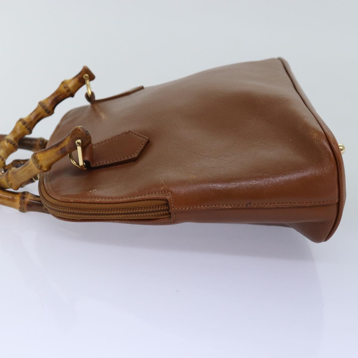 GUCCI Bamboo Hand Bag Leather Brown 000 1046 0290 bs14807