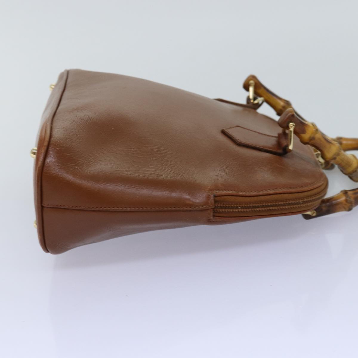 GUCCI Bamboo Hand Bag Leather Brown 000 1046 0290 bs14807