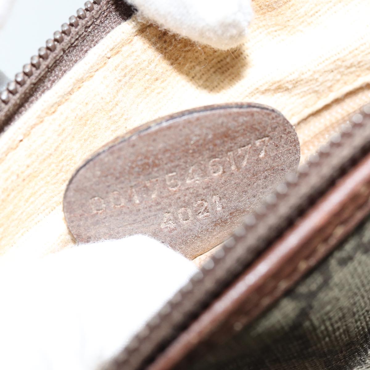 GUCCI GG Supreme Web Sherry Line Shoulder Bag Beige 001 754 6177 bs14808