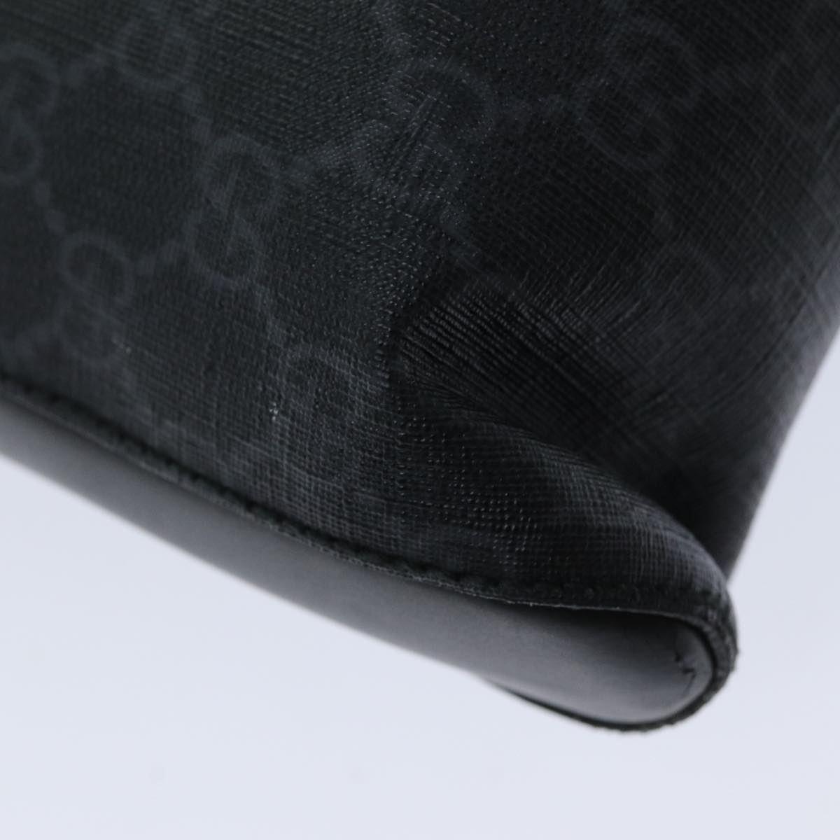 GUCCI Sherry Line Courier GG Supreme Shoulder Bag PVC Black 474137 bs14833