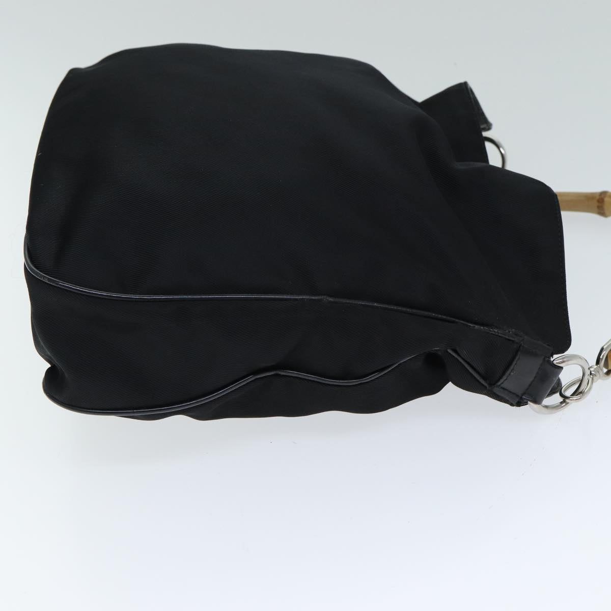 GUCCI Bamboo Hand Bag Nylon Black 001 2113 1577 bs14834