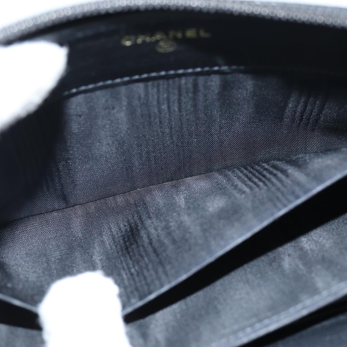 CHANEL COCO Mark Wallet Caviar Skin Black CC bs14885