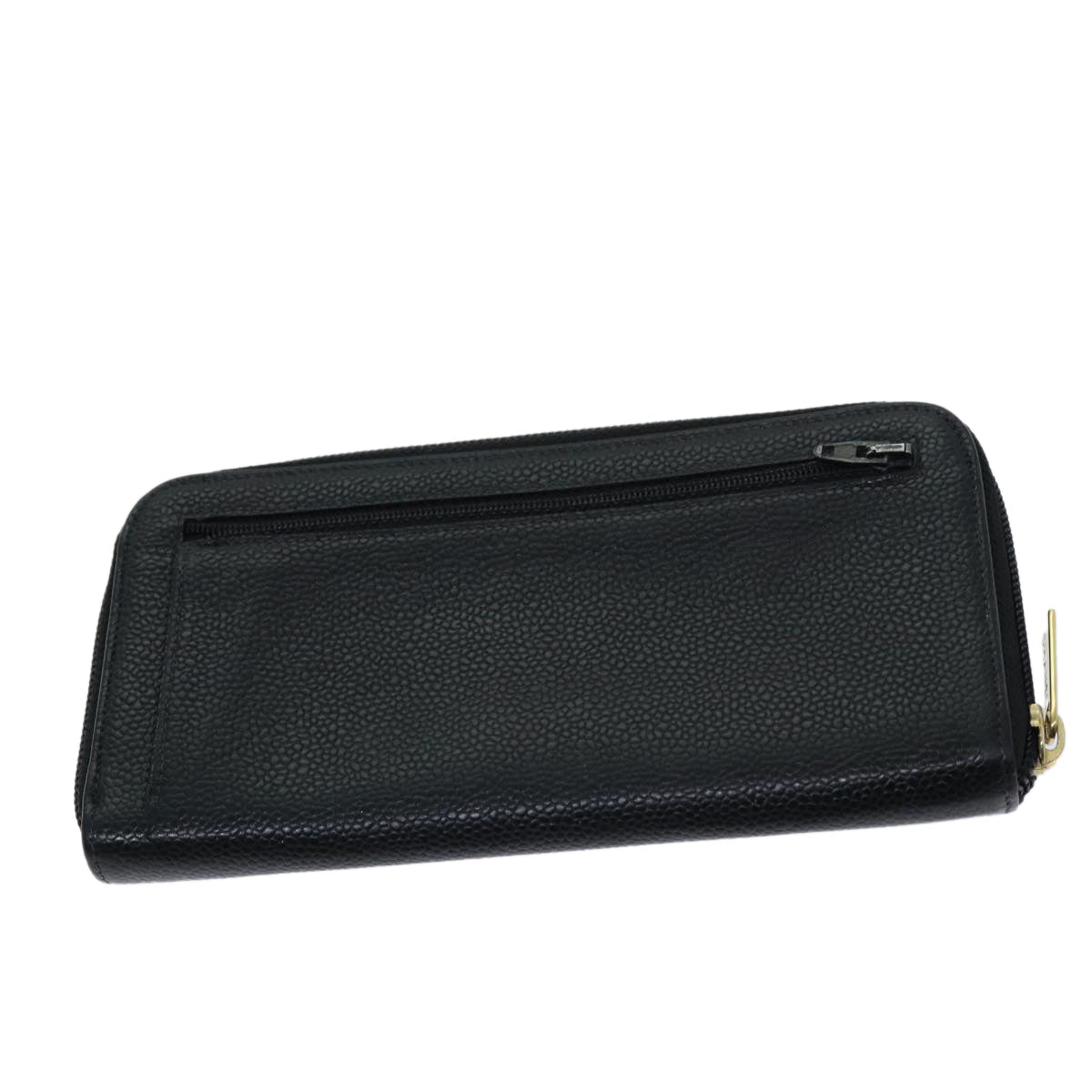 CHANEL COCO Mark Wallet Caviar Skin Black CC bs14885