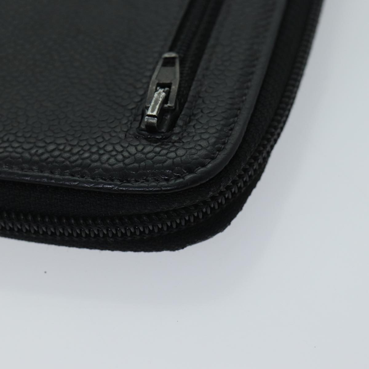 CHANEL COCO Mark Wallet Caviar Skin Black CC bs14885