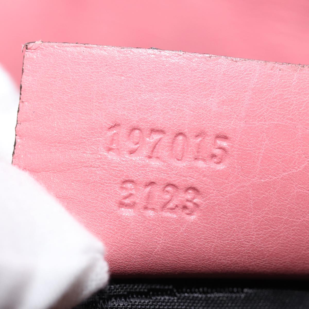 GUCCI Clutch Bag Leather Pink 197015 bs14887
