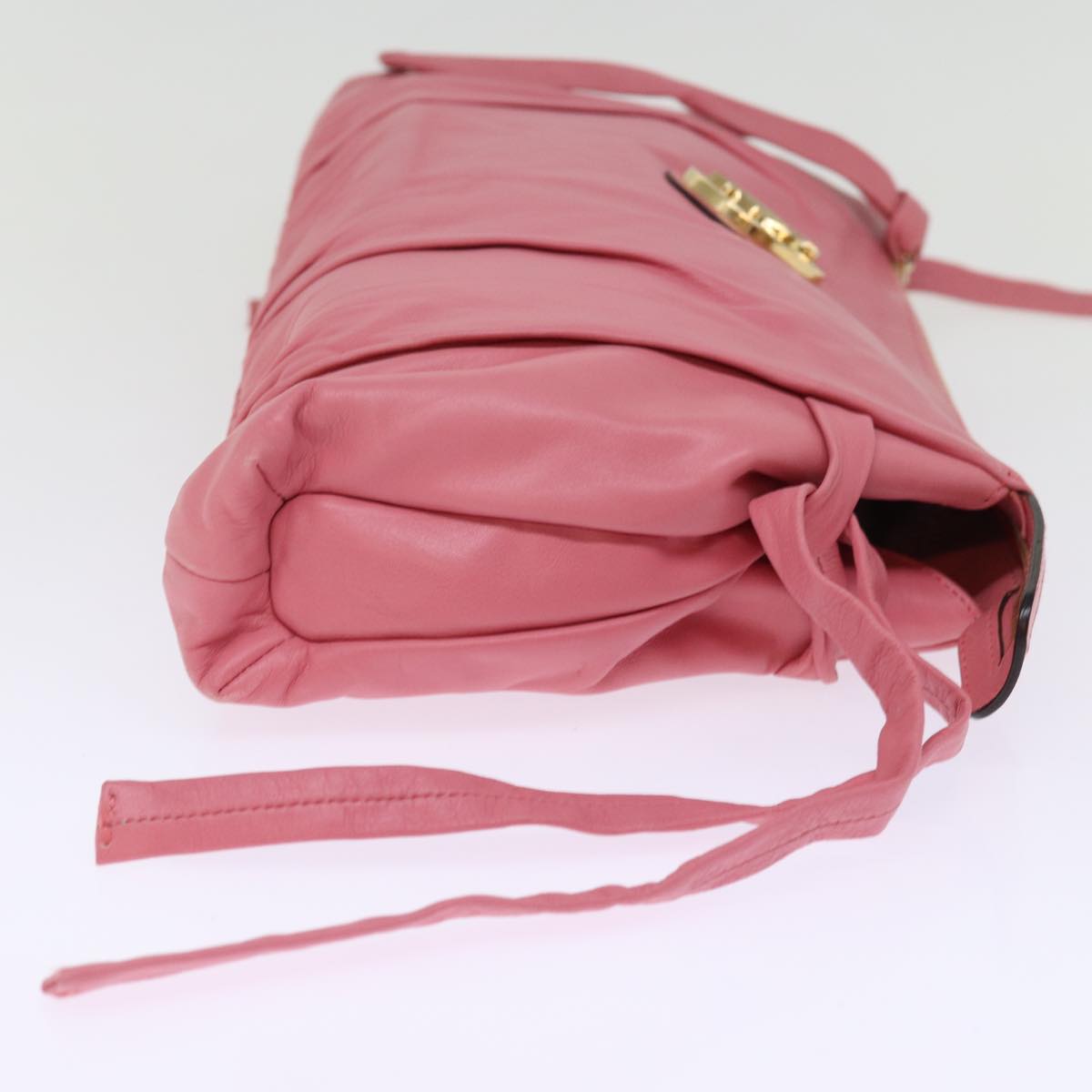 GUCCI Clutch Bag Leather Pink 197015 bs14887