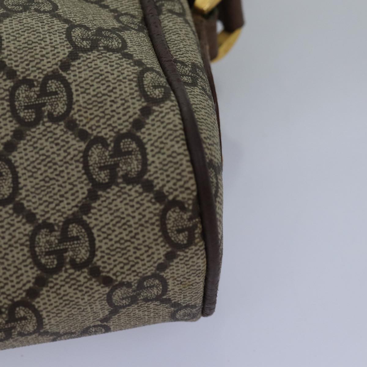 GUCCI GG Supreme Web Sherry Line Shoulder Bag PVC Beige 001 50 6655 bs14987