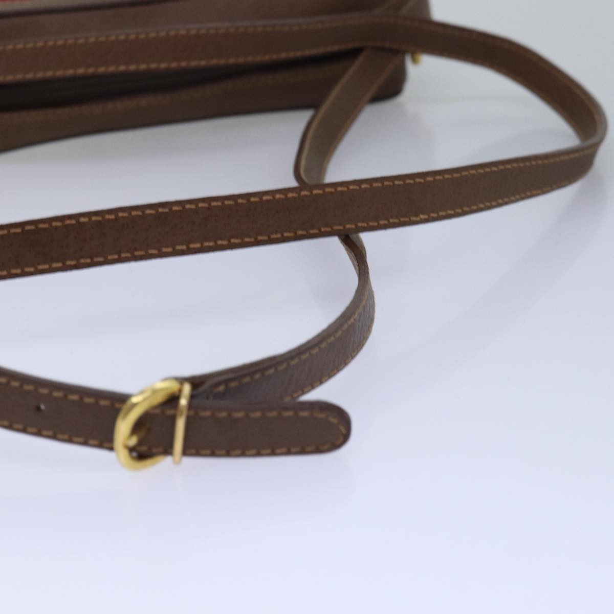 GUCCI GG Supreme Web Sherry Line Shoulder Bag PVC Beige 001 50 6655 bs14987