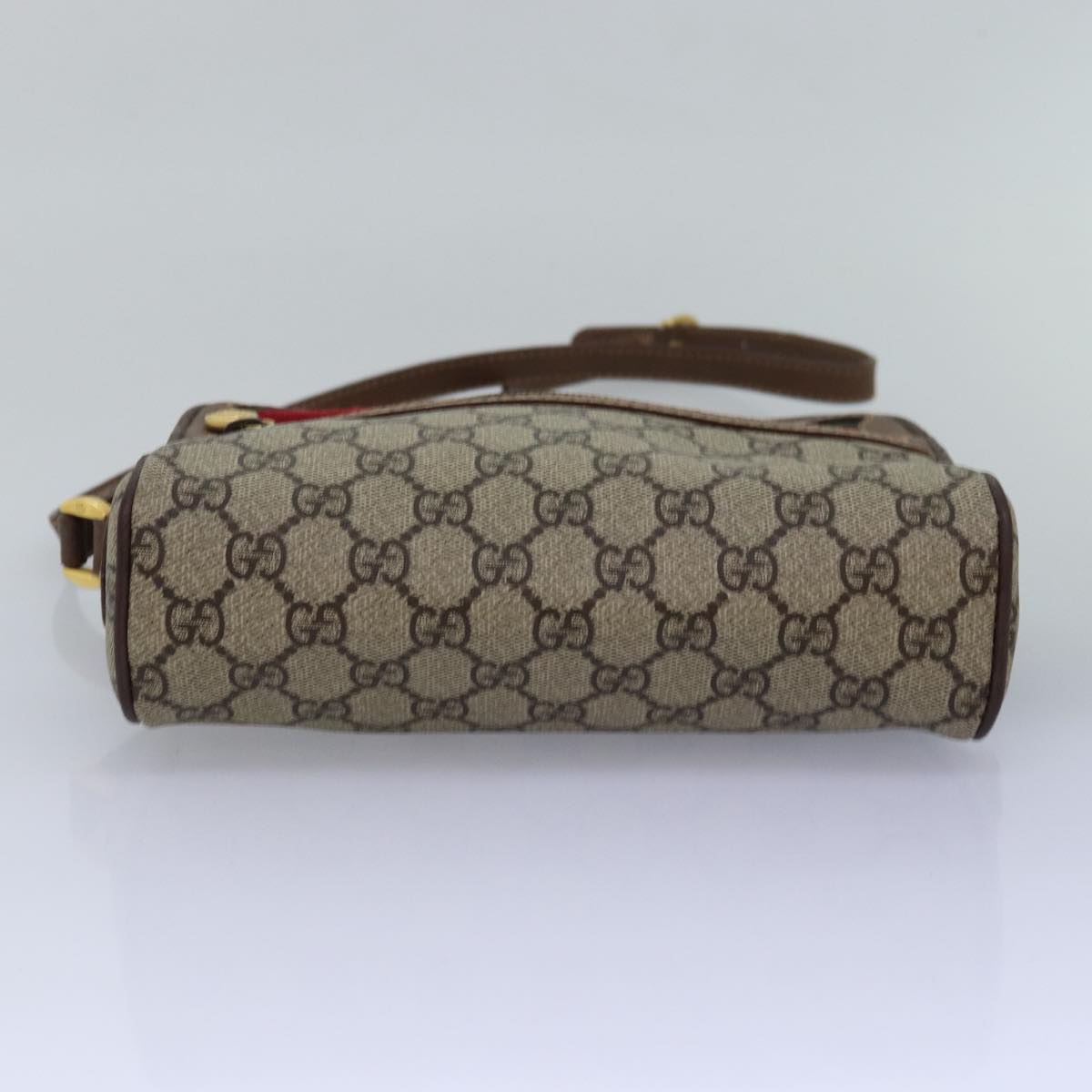 GUCCI GG Supreme Web Sherry Line Shoulder Bag PVC Beige 001 50 6655 bs14987