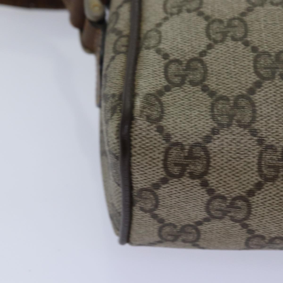 GUCCI GG Supreme Web Sherry Line Shoulder Bag PVC Beige 001 3654 5 bs15002