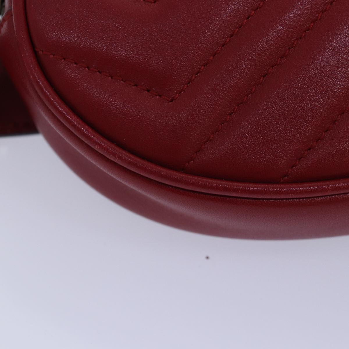 GUCCI GG Marmont Waist bag Leather Red 476434 bs15029