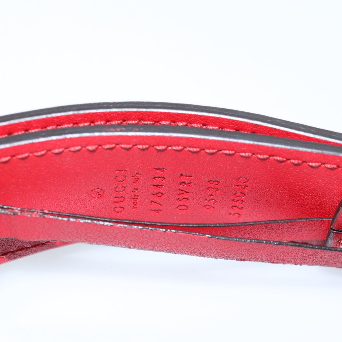 GUCCI GG Marmont Waist bag Leather Red 476434 bs15029