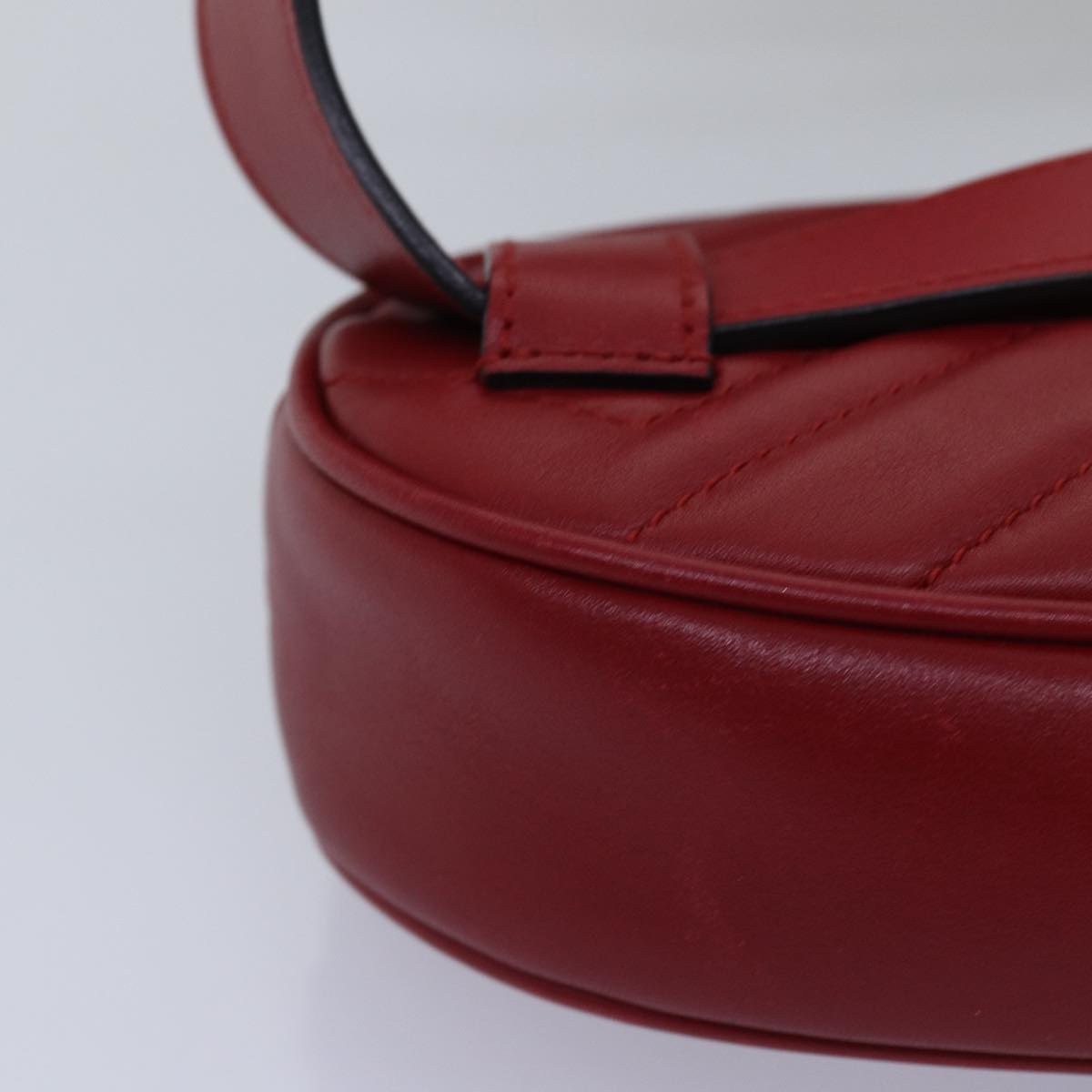 GUCCI GG Marmont Waist bag Leather Red 476434 bs15029