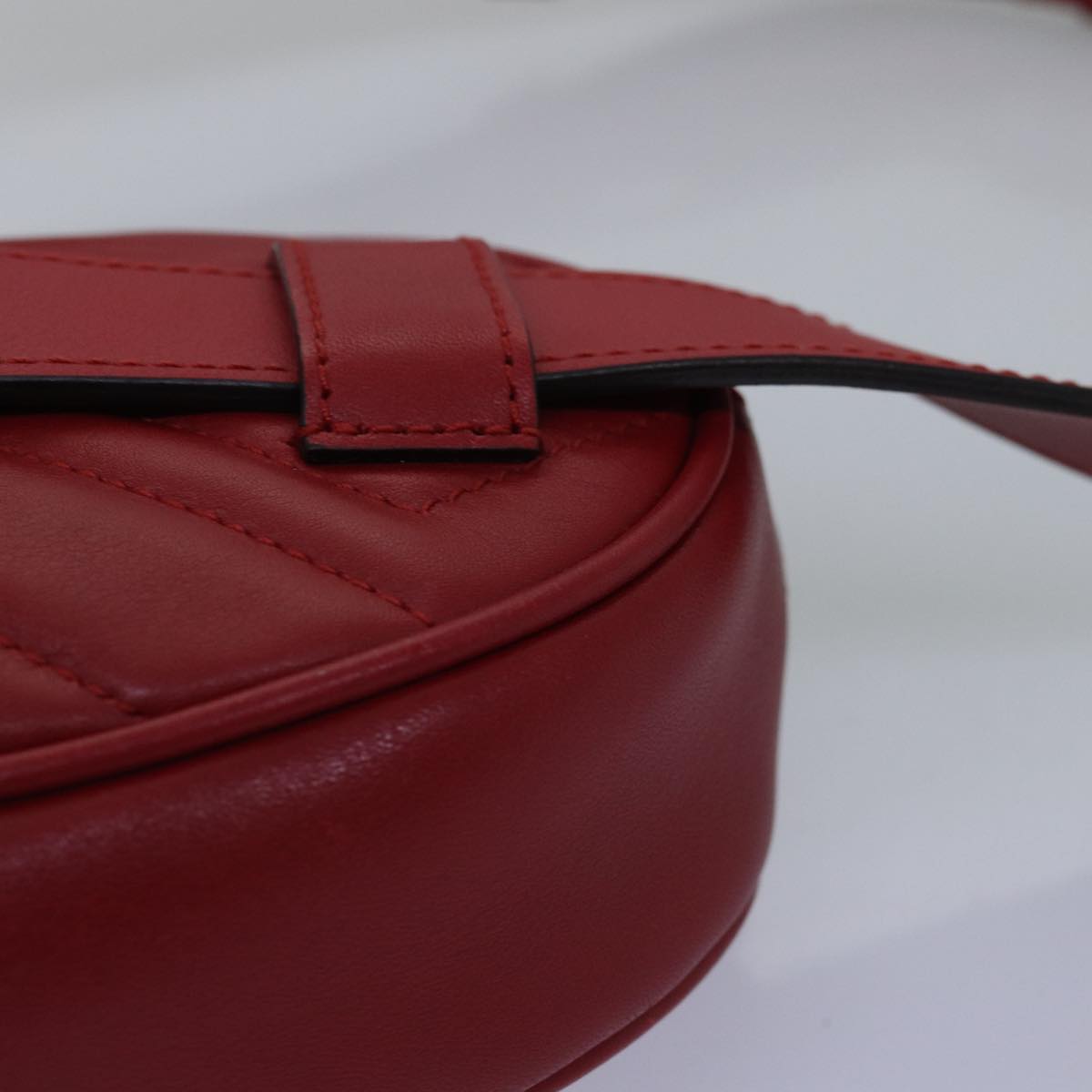 GUCCI GG Marmont Waist bag Leather Red 476434 bs15029