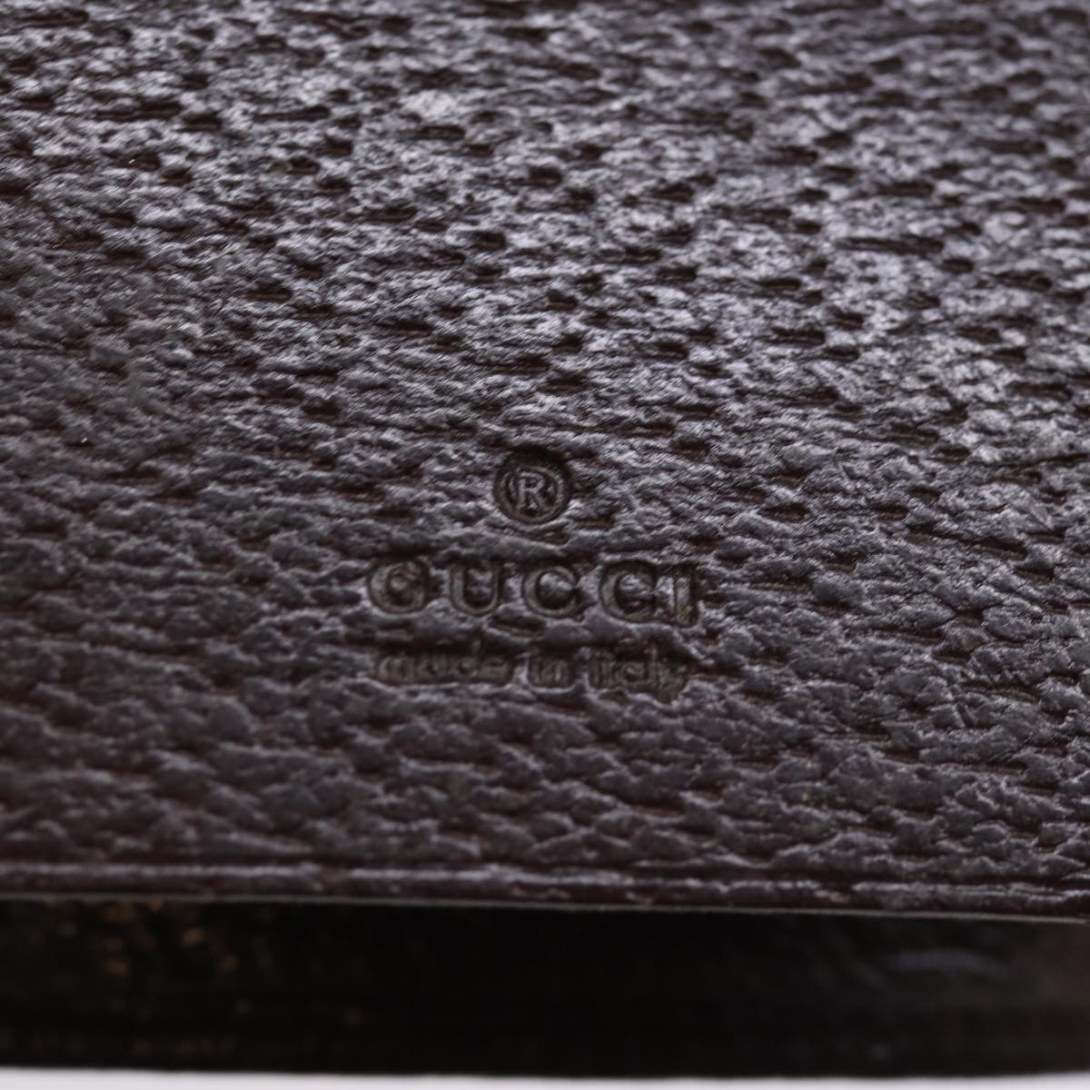 GUCCI Key Case Leather Brown bs15093