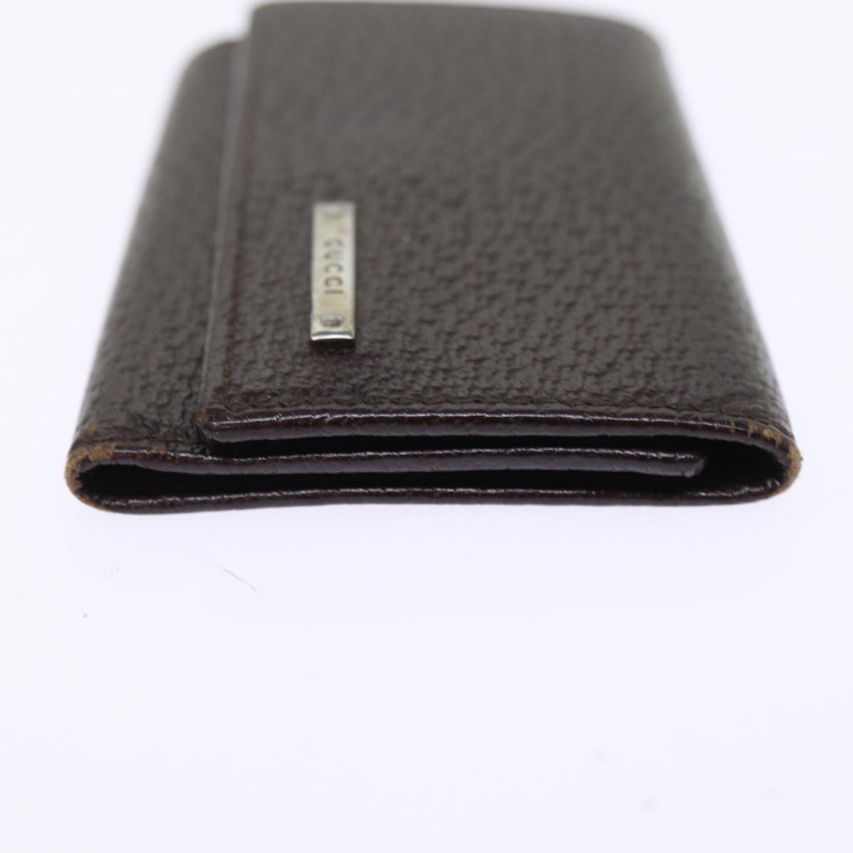 GUCCI Key Case Leather Brown bs15093