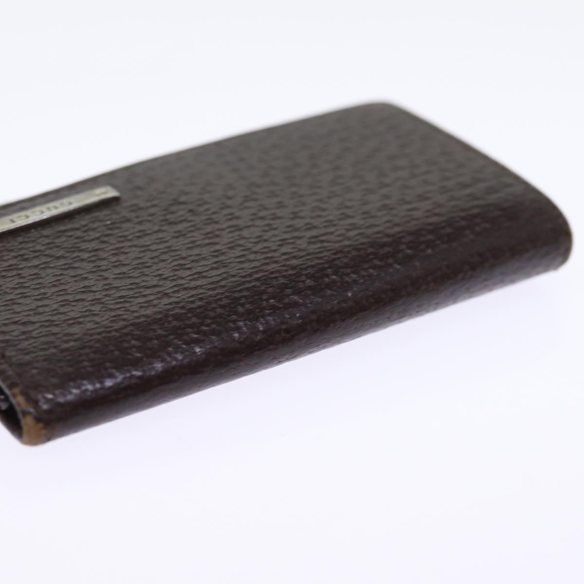 GUCCI Key Case Leather Brown bs15093
