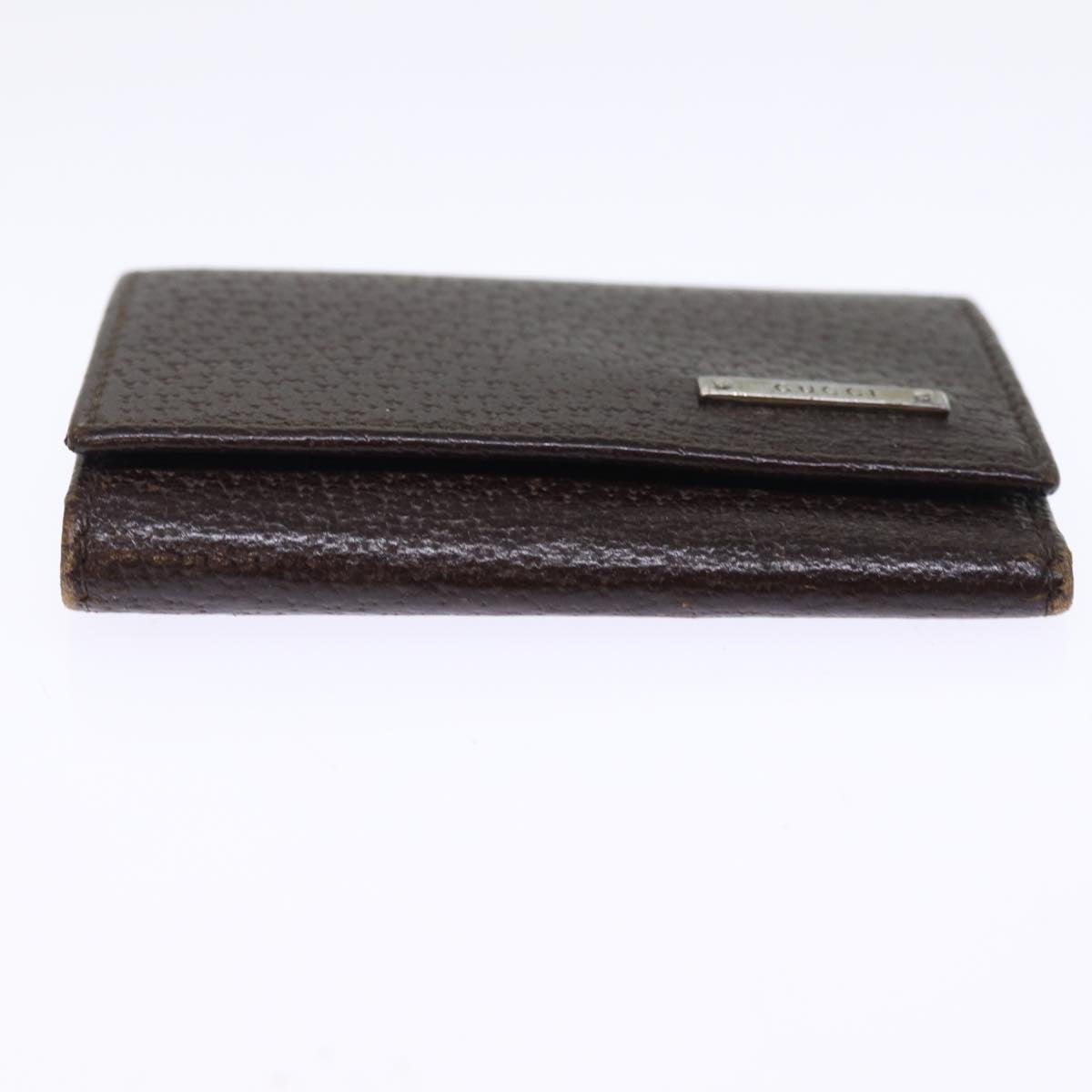 GUCCI Key Case Leather Brown bs15093