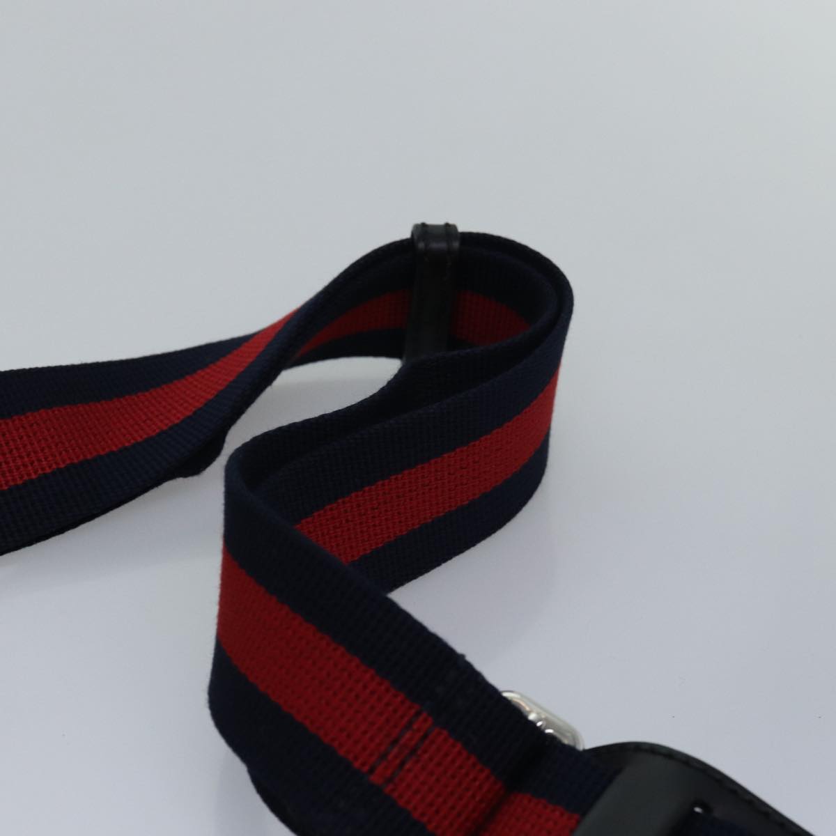 GUCCI GG Supreme Sherry Line Shoulder Bag PVC Navy Red 474137 bs15096