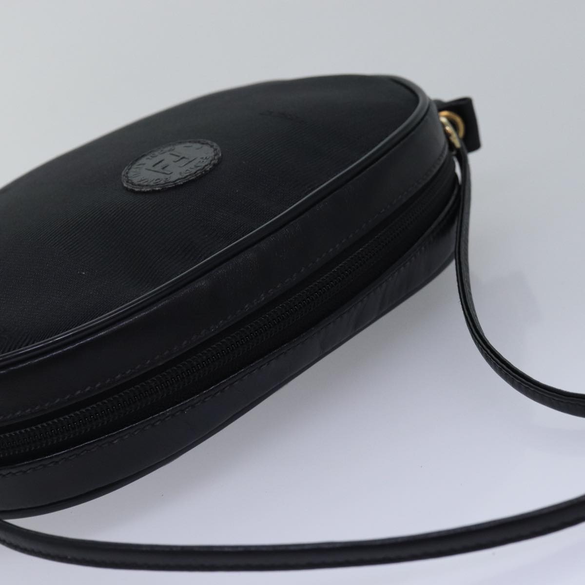 FENDI Pecan Canvas Shoulder Bag Black bs15112