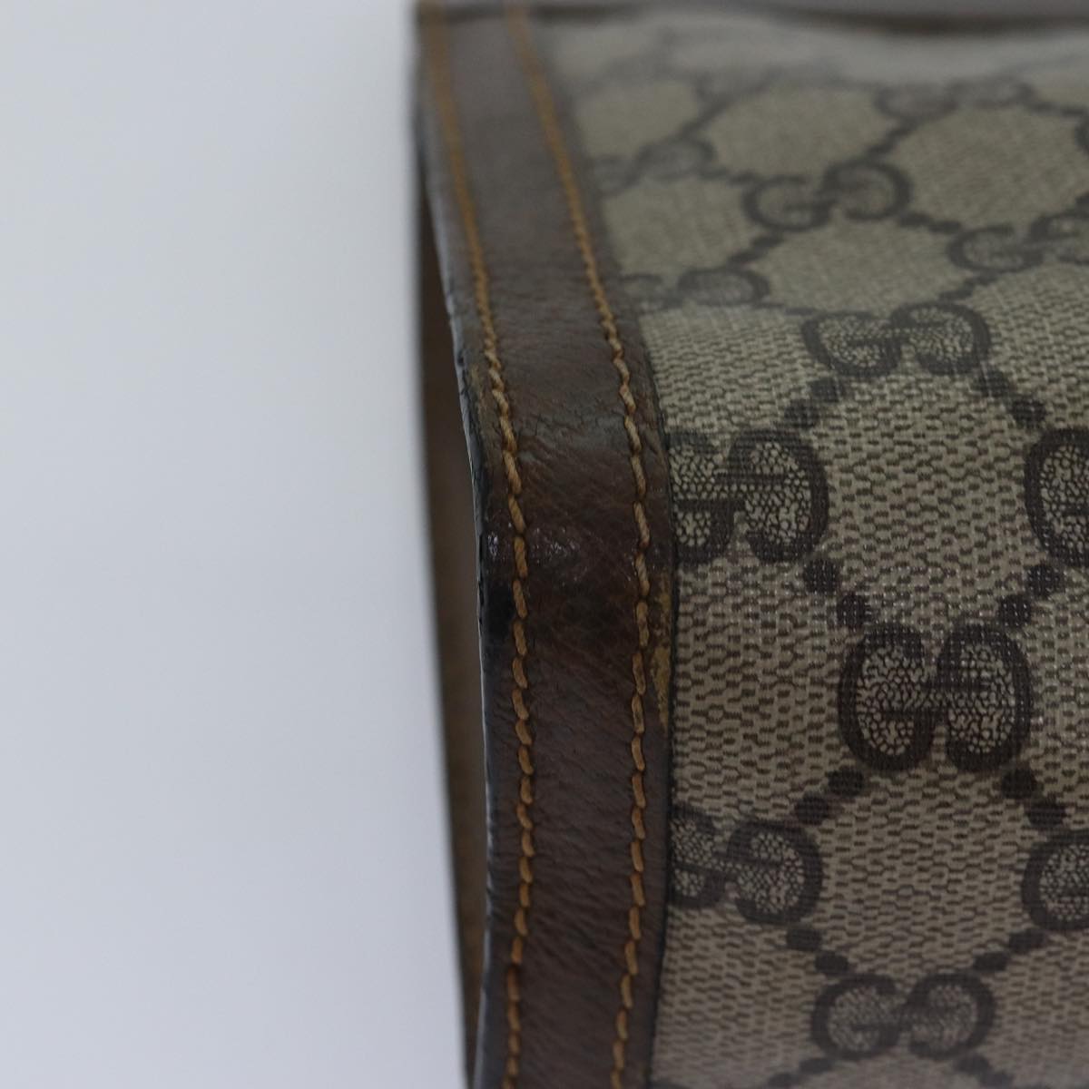 GUCCI GG Supreme Web Sherry Line Clutch Bag Beige 64 014 2125 28 bs15156